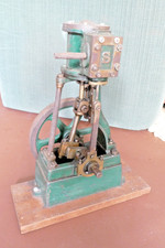 Stuart Vertical stationary steam engine 13.1/2" tall all moving parts work.