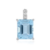 Cavill Himmelblauer Topas AnhäNger 5,46Ct Silber 925 Platiniert Damen