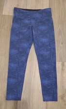 Tuff Athletics Leggings Women's Size XLPurplish Blue Workout Geometric Polka Dot