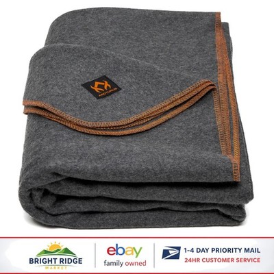 Durable Wool Blanket with Solid Pattern - Perfect for All Seasons and Activities