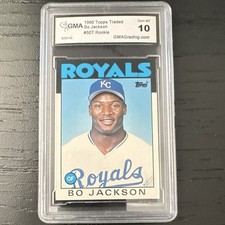 Topps 1986 Traded Bo Jackson Rookie #50T Kansas City Royals GMA 10