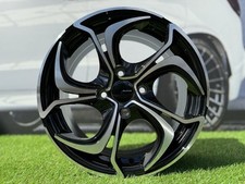 4X R16 " 4x100 Racingline Stil Schwarz Poliert Räder : Für für Renault Smart Kia