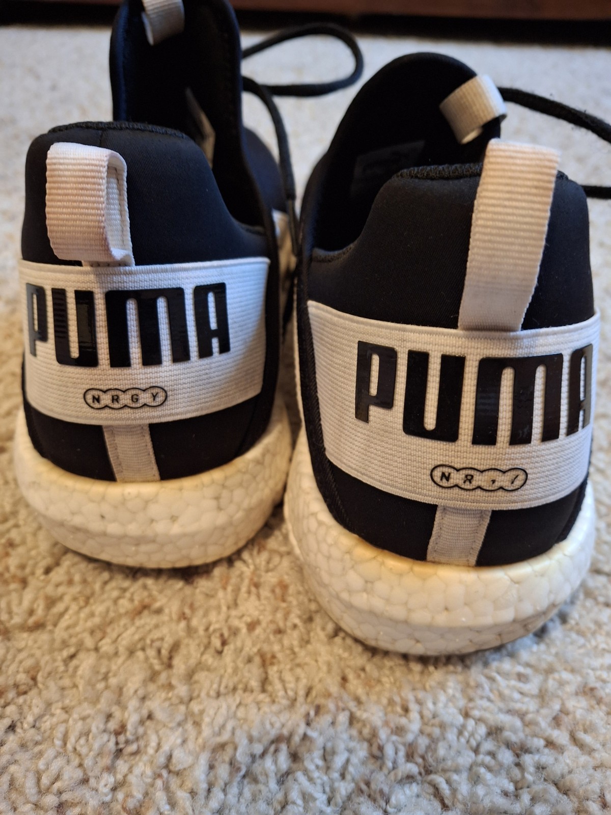 Men's Size 12 PUMAS black/white Sneakers