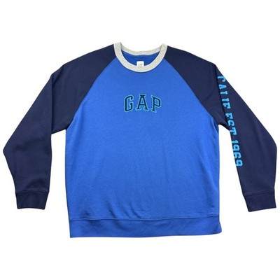 Gap Sweatshirt Extra Large Herren Blau Baumwolle Vintage Pullover Spell Out 90s