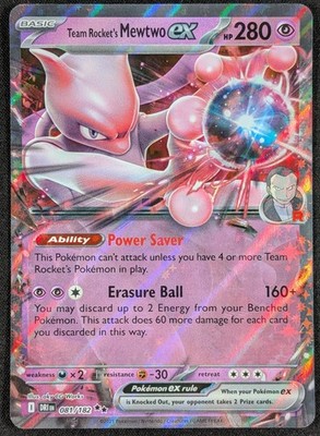 Team Rocket's Mewtwo EX Destined Rivals Double Rare Pokemon Card