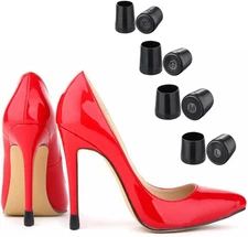 High Heel Replacement Protectors - 4 Pairs Silicone Heels Protection Slip Shoes 