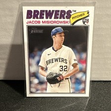 Jacob Misiorowski 2026 Topps Heritage Rookie Card #144 RC Brewers RC