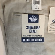 DockERS Men's Signature Khaki Pants 38x30 Slim Smart 360 Tech Flat Front. A5