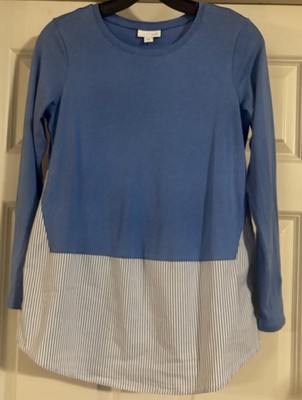 NWOT J. Jill Coastal Preppy Old Money Luxury Scandi Minimal Striped Hem Size XS