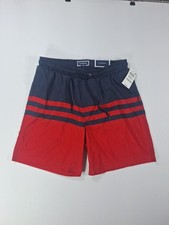 Club Room Men's Small Swim Trunks Quick Dry Blue Red