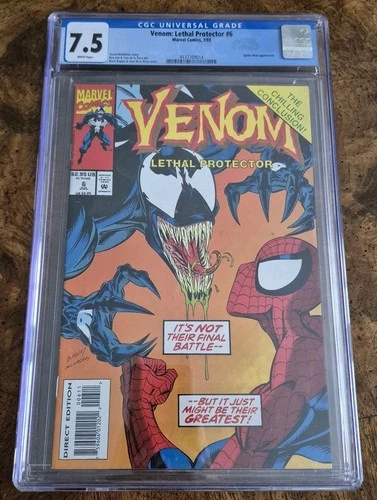 Venom: Lethal Protector #6 (Marvel Comics July 1993) CGC Graded 7.5 White Pages