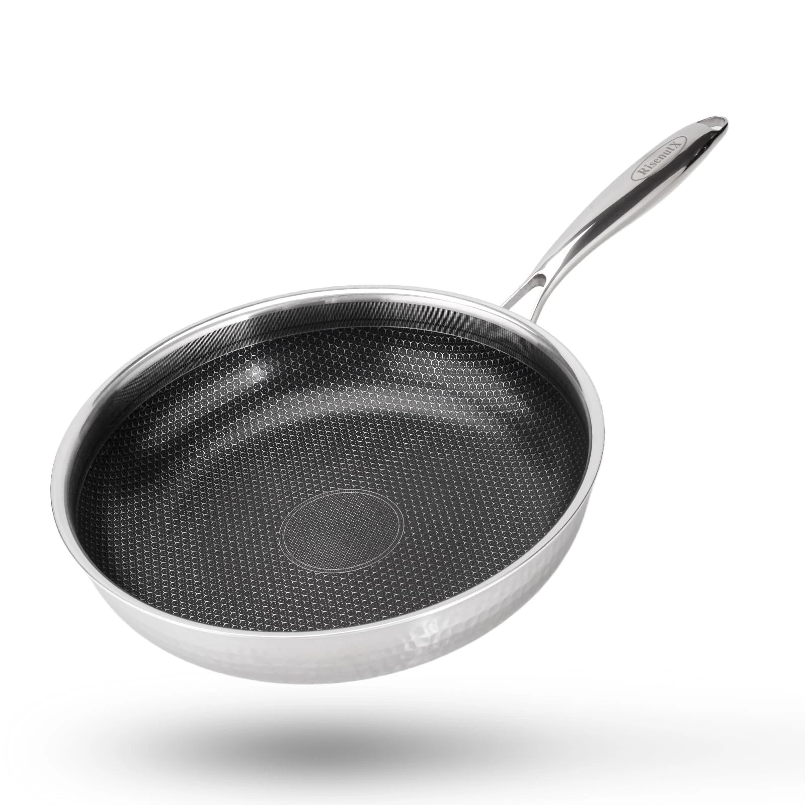 Hybrid 8 inch Stainless Steel Non Stick Skillet,Frying Pans Nonstick, PFOA Fr...