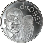 1 oz Round 2017 Silver Shield disOBEY Martin Luther King Jr .999 Guy Fawkes Mask