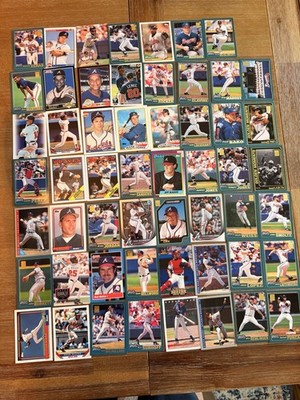 Atlanta Braves Vintage Baseball Card Lot Feat Chipper Jones & More