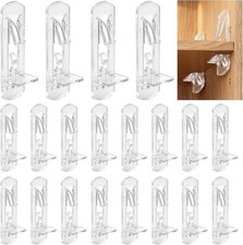 Plastic Locking Shelf Support Pegs, 5mm Self-Locking Shelf Pins for 3/4 inch 20