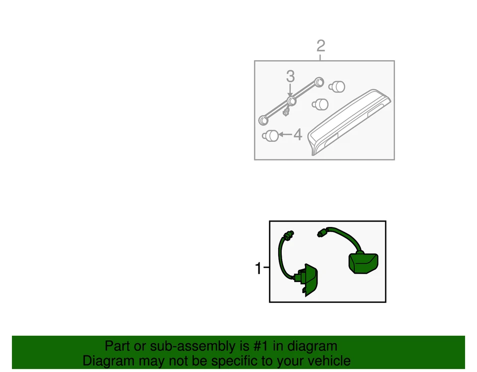 Lámpara de matrícula genuina Nissan Frontier 26510-ZP50A NUEVA OEM Foto 3 de 4