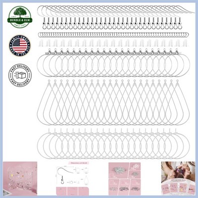 Versatile Earring Making Kit: 400 Pieces with Various Styles Included
