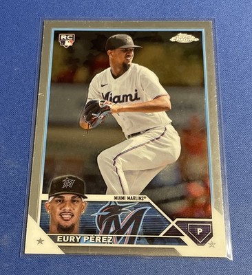 2023 Topps Chrome Update #USC100 Eury Perez RC Miami Marlins