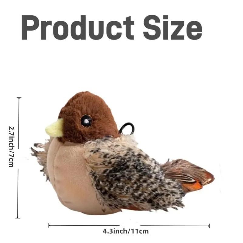 Cats & Dogs' Favorite Sound-Activated Plush Bird - USB Rechargeable Pet Toy