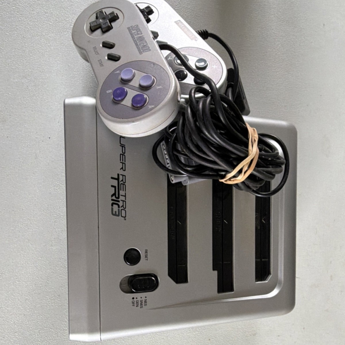 Retro-Bit Super Retro Trio 3 Console Silver Black SNES NES Genesis