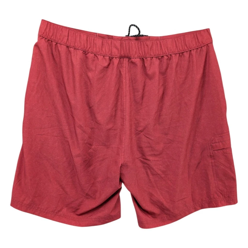 Pantalones Cortos Free Country Board Para Hombre Rojo Ladrillo Texturizado Sólido Carga Surf Natación Talla XL Foto 2 de 4
