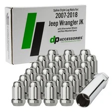 Chrome Lug Nuts for 2007-2018 Jeep Wrangler JK with Aftermarket Wheels