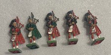 Vintage Lot Of 5 1990 Britains Scottish Bagpipe Players