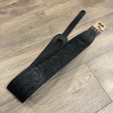 Levy's Sundance M4WP-007 3" Two-ply Embossed Leather Guitar Strap - Black Rose