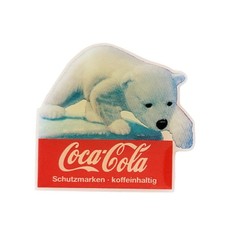 Vintage Coca-Cola Polar Bear Lapel Pin Germany Schutzmarken Koffeinhaltig Coke