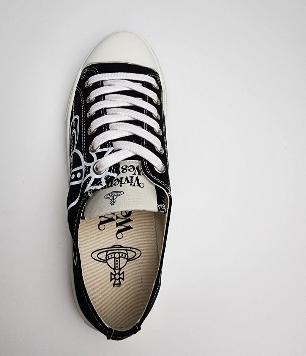 Vivienne Westwood Sneakers PlimSoll Low Top 2.0 Black Canvas US W