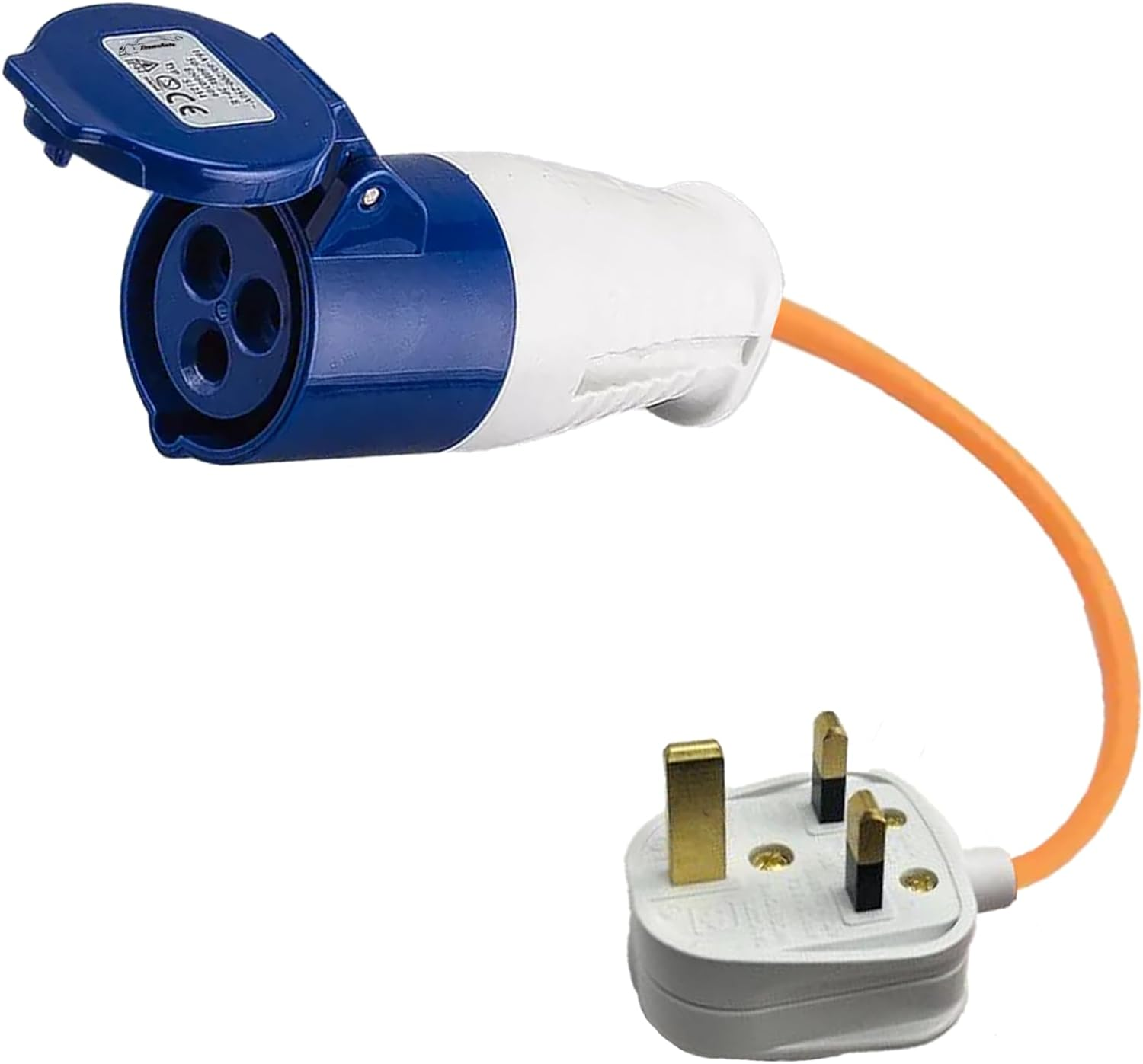 16Amp to 13Amp Adapter Caravan Hook up Cable 240V 3 Pin UK Electric Hook up for