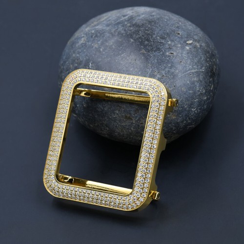 Stainless Steel Apple Watch Bezel Series 4,5,6 14K Gold Tone 44 mm Cover Case - Picture 11 of 34
