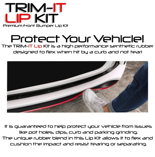 TRIM-IT Lip Kit Universal Fit Bumper Lip Spoiler Body Kit Wing Red Lucid - Picture 3 of 12
