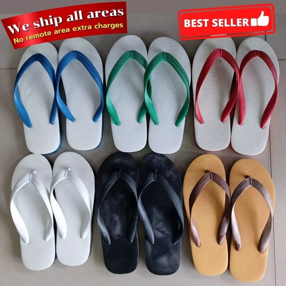 Changdao Nanyang Thai Flip Flops Slippers Elephant Star Shoes Rubber x 3 Pairs