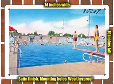 Metal Sign - Louisiana Postcard - Springhill Municipal Swimming Pool and Recrea
