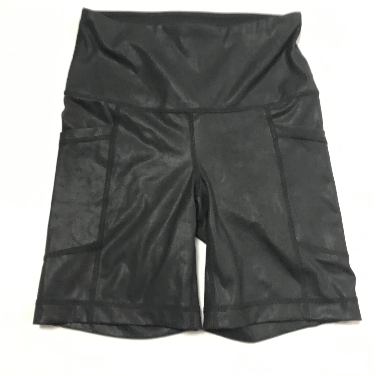 90 Degree by Reflex Embossed Hi Rise Side Pocket 7 Biker Shorts Size XS Snake