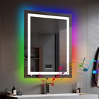 Rectangular Bluetooth LED Bathroom Mirror Front Light RGB Backlit Color Changing