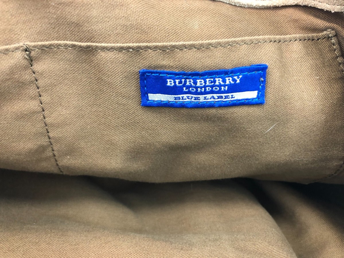 BURBERRY BLUE LABEL Canvas & Leather Tote Hand Bag Shoulder