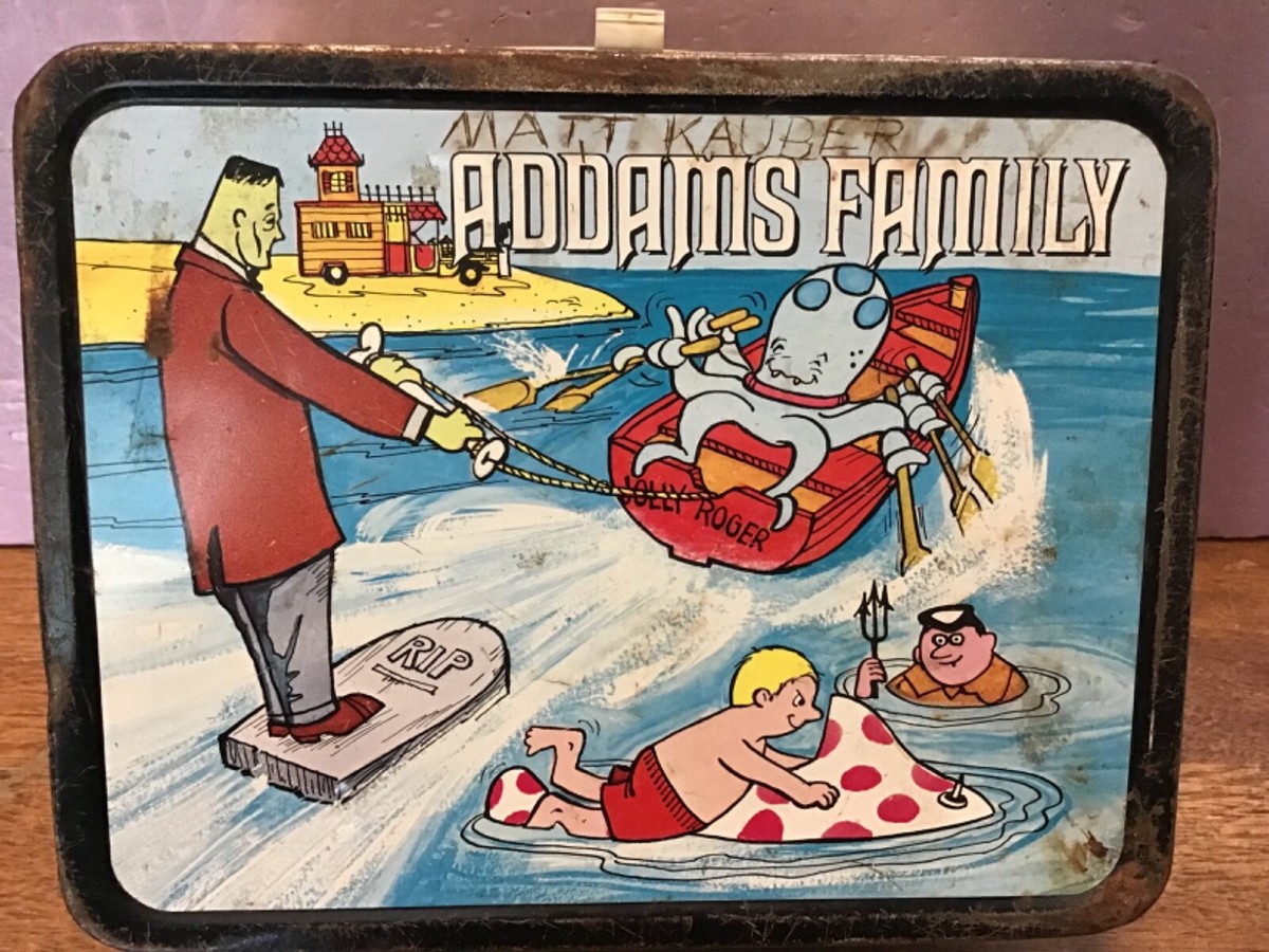 60s マンスターズ ブリキランチボックス アダムスファミリー レア Addams Family vintage Lunchbox with Thermos | eBay