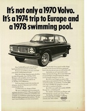 1970 VOLVO 142 won't become obsolete Vintage Print Ad