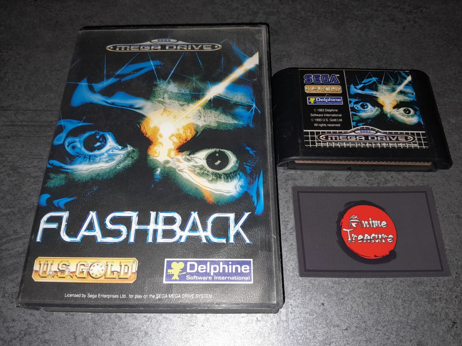 Jeu SEGA MEGADRIVE : FLASHBACK delphin software SANS NOTICE PAL EUR