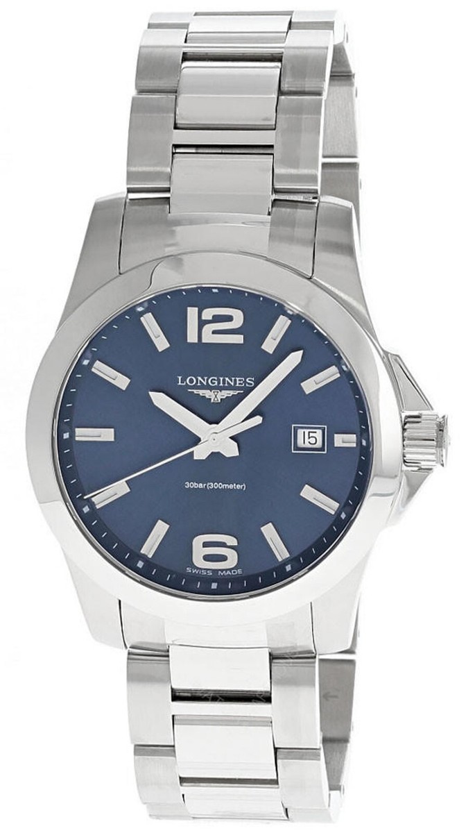 Longines Conquest Quartz 41mm Blue Dial Mens Watch L37594966 / L3