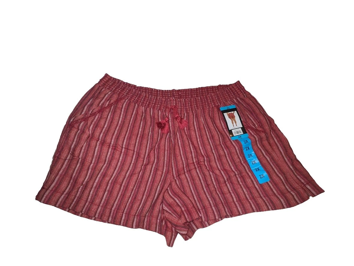 Pantalones cortos a rayas de encaje para De mujer