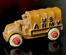 1930's Barclay Cast Metal Toy US Army Truck / 2.5 Inch