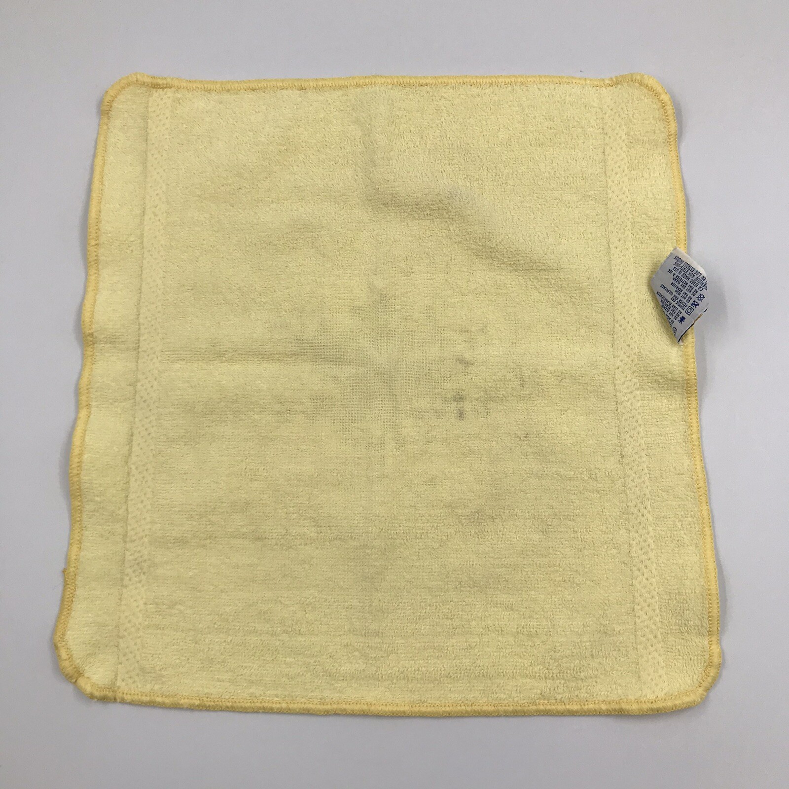 Vintage Fieldcrest Royal Velvet Yellow Washcloth 12 in x 12 1/2 in Made