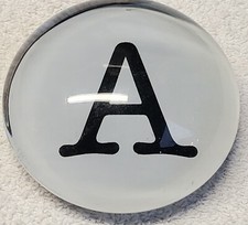 Vintage Black and White Letter A Paperweight w/ Grip 3-&frac14;" x 1" Teachers Pet Gift