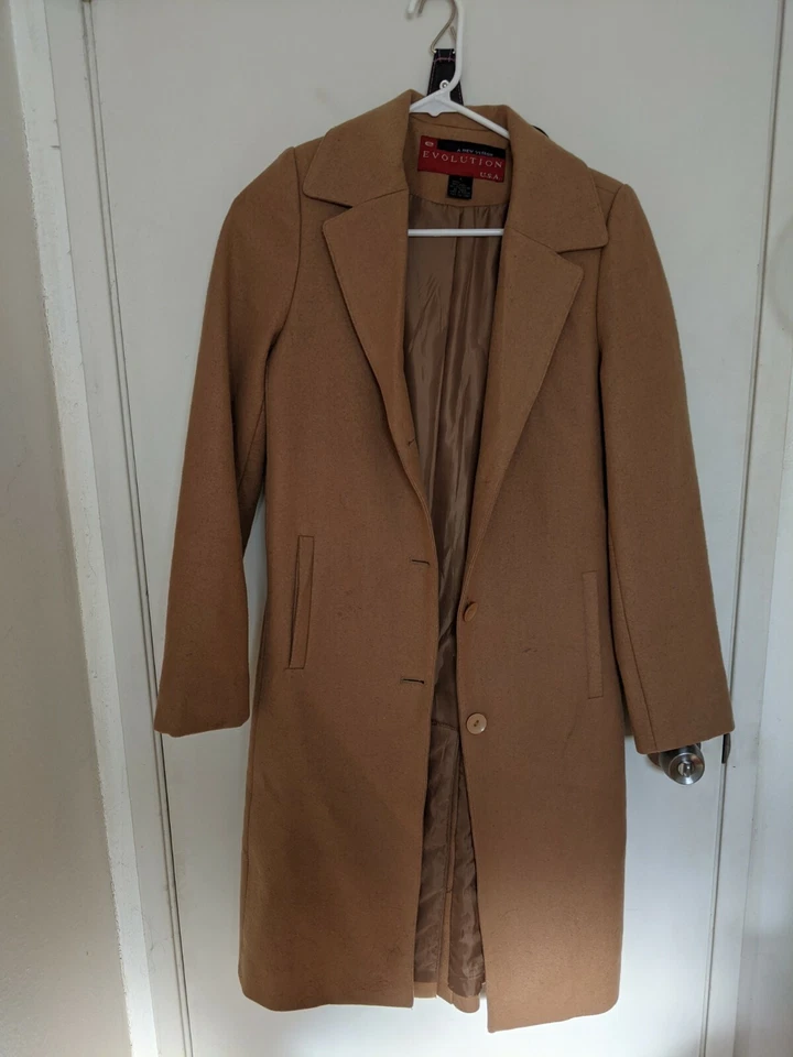 Abrigo Evolution Largo Completo Color Camel Talla 4 Foto 2 de 4