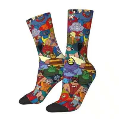 Mens HE-MAN Cast Members SKELETOR Cartoon Novelty Character Socks UK 6-11