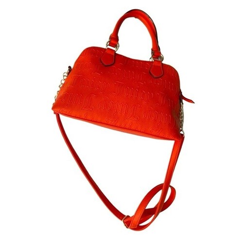 Juicy Couture Deboss Orange Handbag Satchel Crossbody Bag Purse Logo (MSRP $90) - Picture 5 of 9