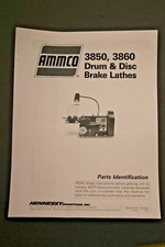 Ammco 3850 3860 Disc Drum Brake Lathe Parts Manual